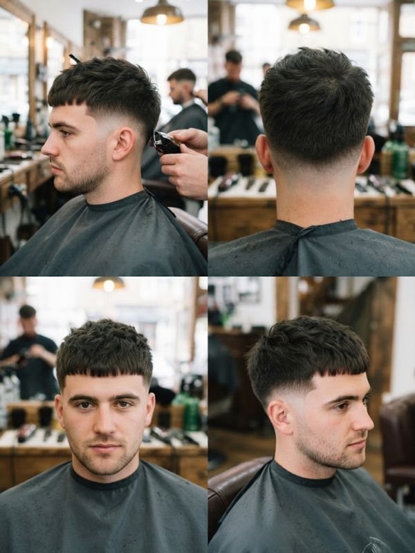 Short Textured French Crop for Thick Hair