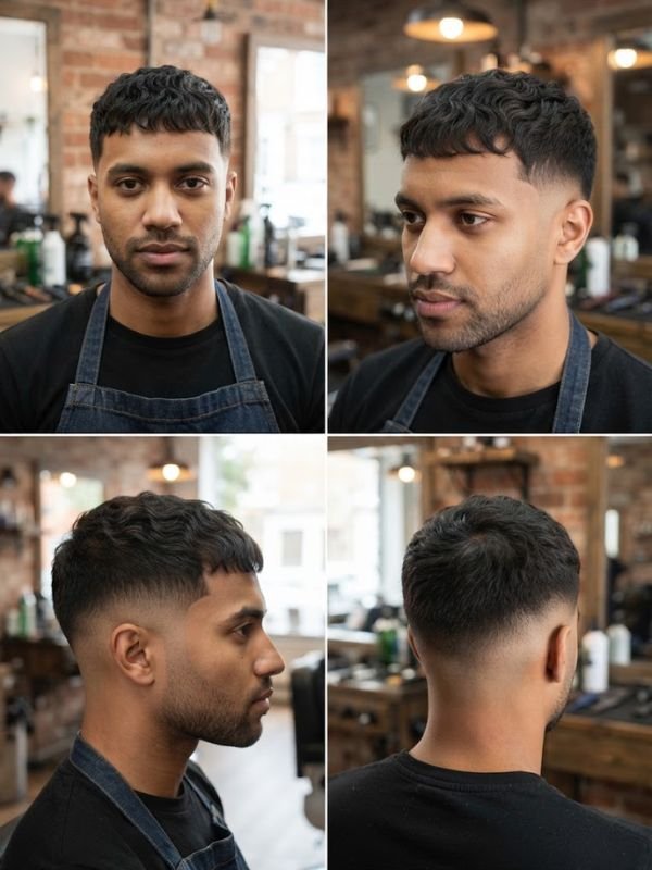 Short Textured French Crop for Wavy Hair