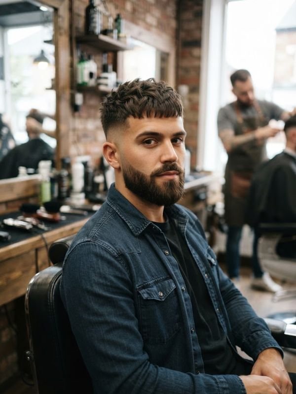 Short Textured French Crop with Beard