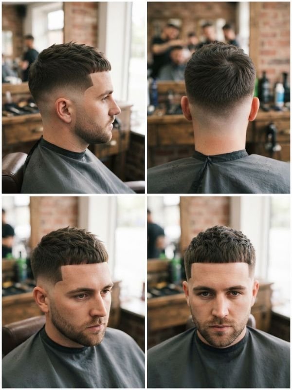 Short Textured French Crop with Line Up