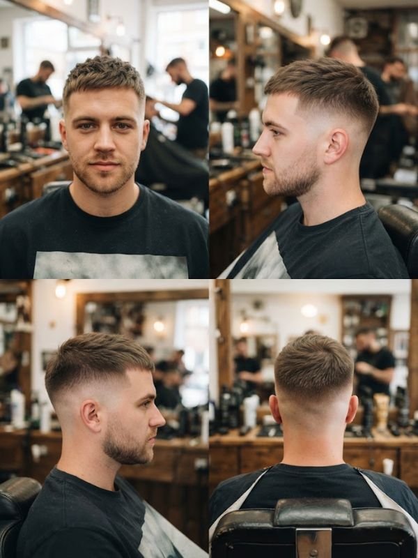 Short Textured French Crop with No Fade