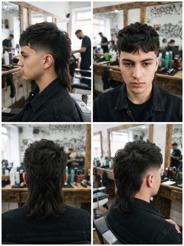 Taper Fade Mohawk Mullet