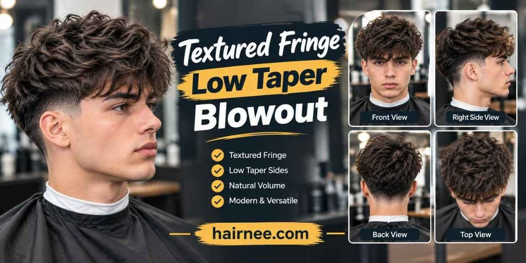 Textured Fringe Low Taper Blowout