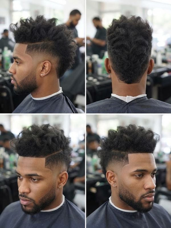 Textured Mohawk Fade