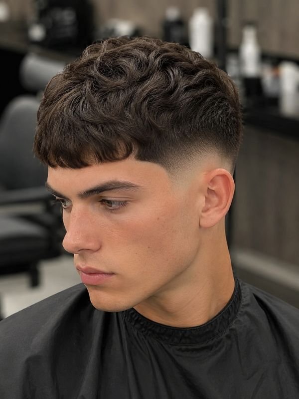 Wavy Low Taper Fade French Crop