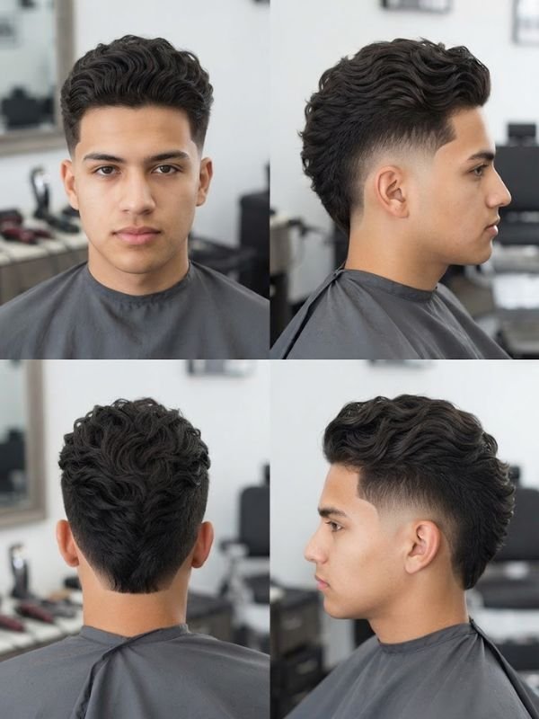 Wavy Mohawk Fade