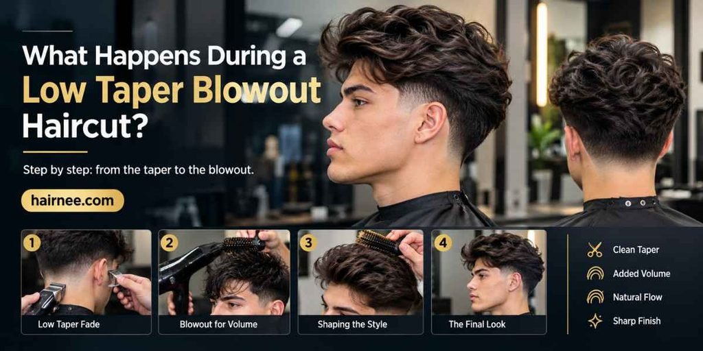 What Happens During a Low Taper Blowout Haircut?