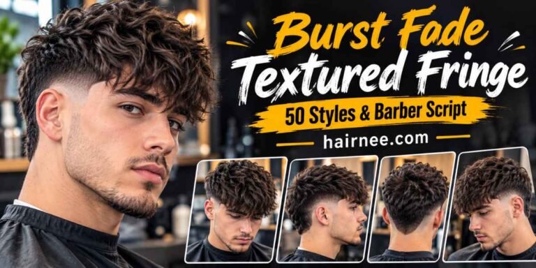 Burst Fade Textured Fringe 50 Styles & Barber Script