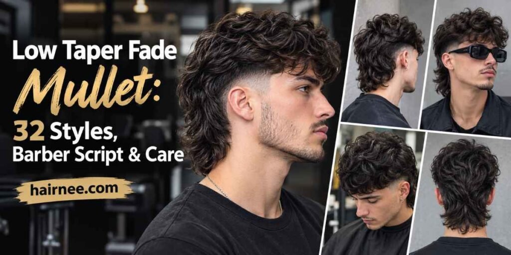 Low Taper Fade Mullet_ 32 Styles, Barber Script & Care