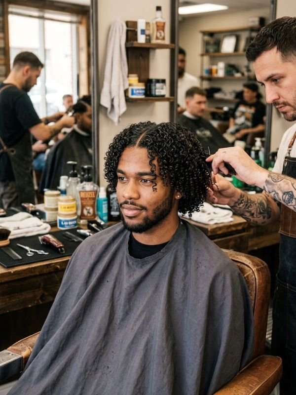 Middle Part with 3B Curls