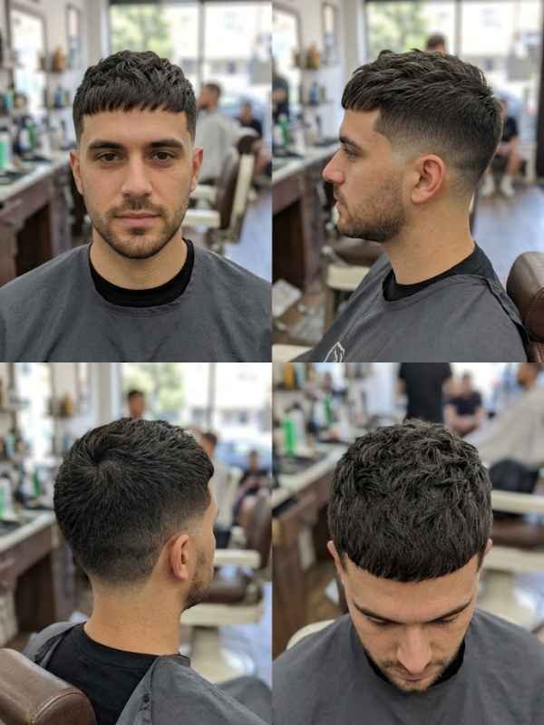 Textured crop with a low taper