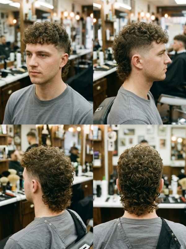 The curly mullet fade