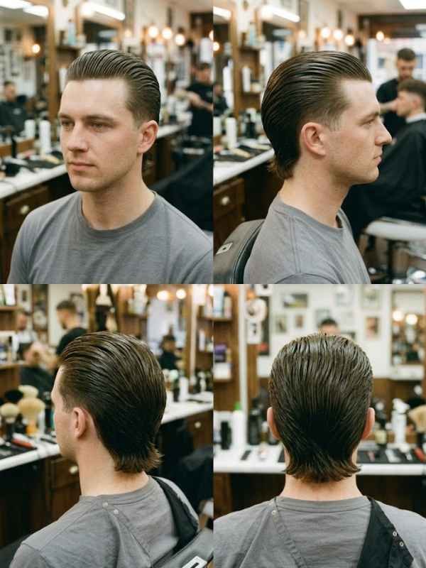The slicked-back business mullet