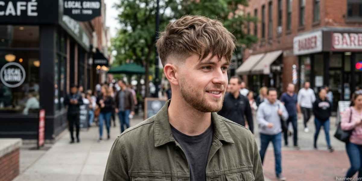 What is a burst fade textured fringe